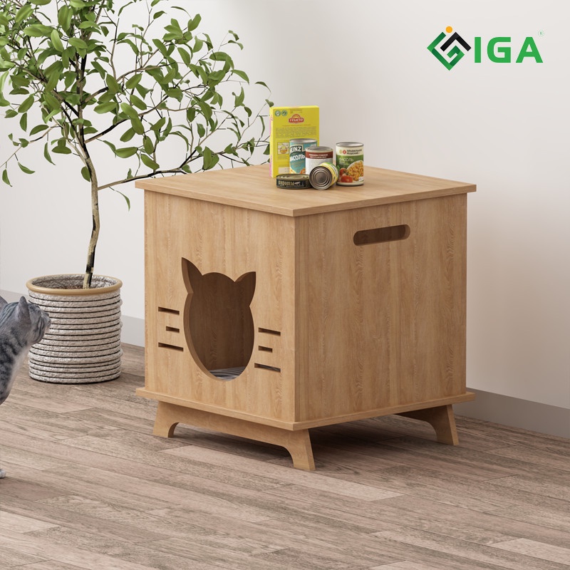 Nhà Cho Mèo IGA- PET Màu Gỗ - GP203