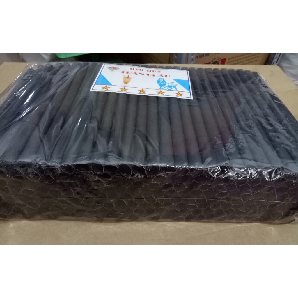 500g Ống hút trân châu phi 12 dài 21cm, một đầu bằng một đầu nhọn