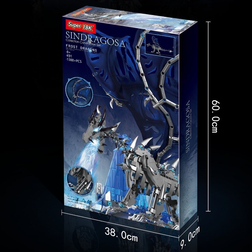 Đồ chơi giáo dục Lắp Ráp mô hình MOC K91 Dinosaur Fossil Creator Tyrannosaurus Skeleton Advanced Model 1388PCS