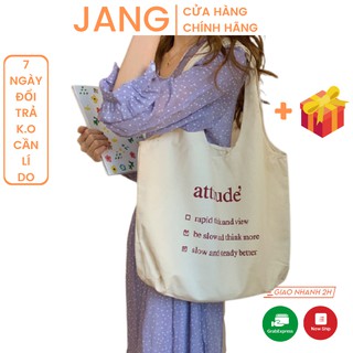 Túi Tote Attitude vải canvas