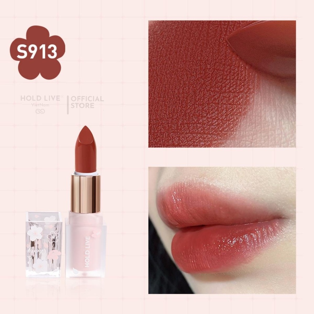 [ New 2022 ] Son thỏi lì HOLD LIVE Sakura Dream Soft Mist HL549 dưỡng ẩm lâu thôi dễ lên màu nội địa Trung chính hãng