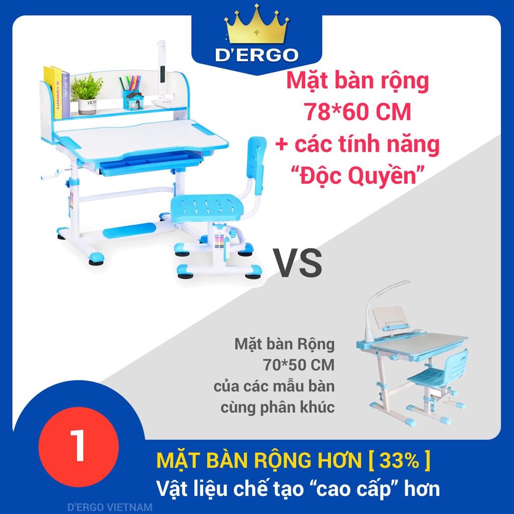 {Chính hãng D'Ergo} Bộ bàn ghế học chống gù, chống cận iSmart D8-Pro - Phiên bản 2021 | BigBuy360 - bigbuy360.vn