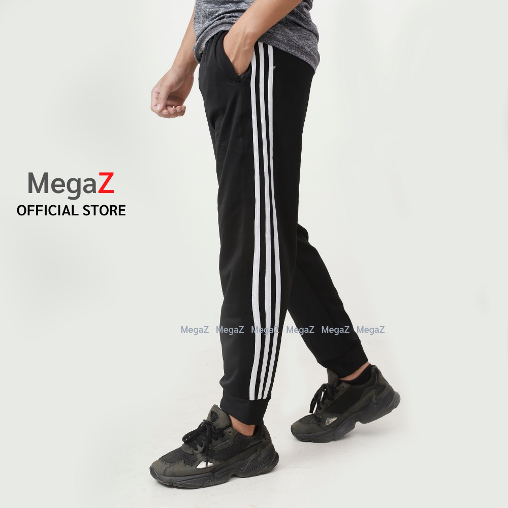 Quần jogger nam, quần thể thao nam 3 sọc chất poly cao cấp, thoải mái, phong cách MegaZ Q3S