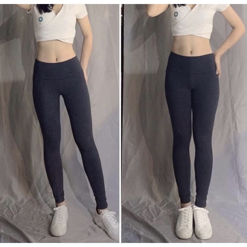 Bigsize đến 100kg]Quần Legging Nữ Đen Cạp Cao Mềm Mịn Co Giãn Tốt Hàng Xuất Xịnp