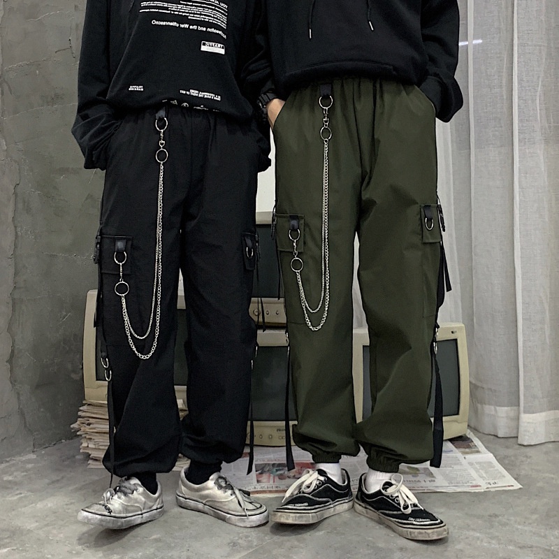 Quần ống rộng  quần dài cạp chun có dây rút điều chỉnh eo vải co dãn dày dặn mặc 4 mùa TTE276