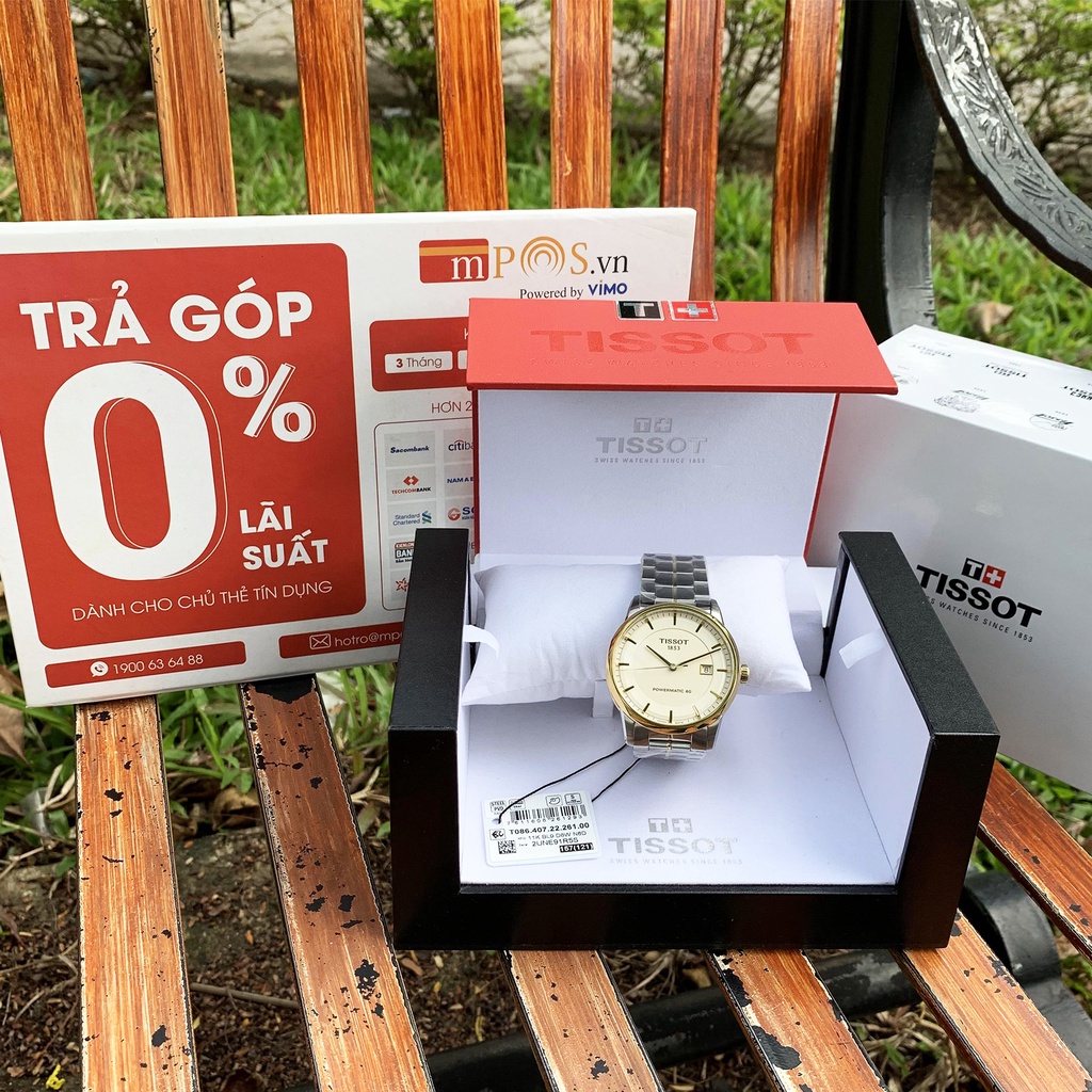 Đồng hồ nam Tissot Luxury Ivory Demi Gold – T086.407.22.261.00   Men's Watch - Automatic - Kính Sapphire [ Chính hãng ]