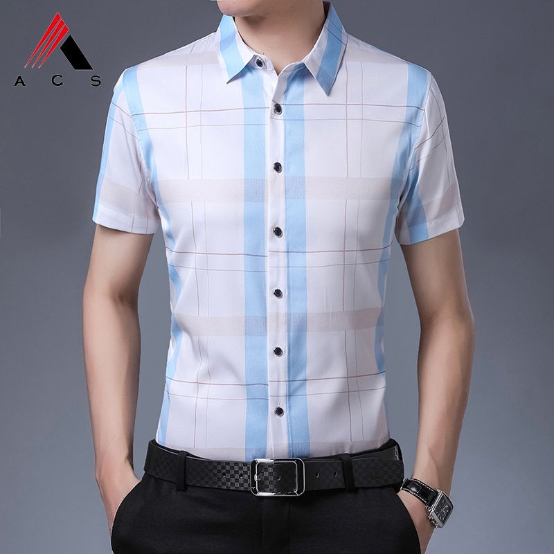 Áo Sơ Mi Ngắn Tay Kẻ Sọc Caro 4 Màu Sắc Trẻ Trung Cho Nam