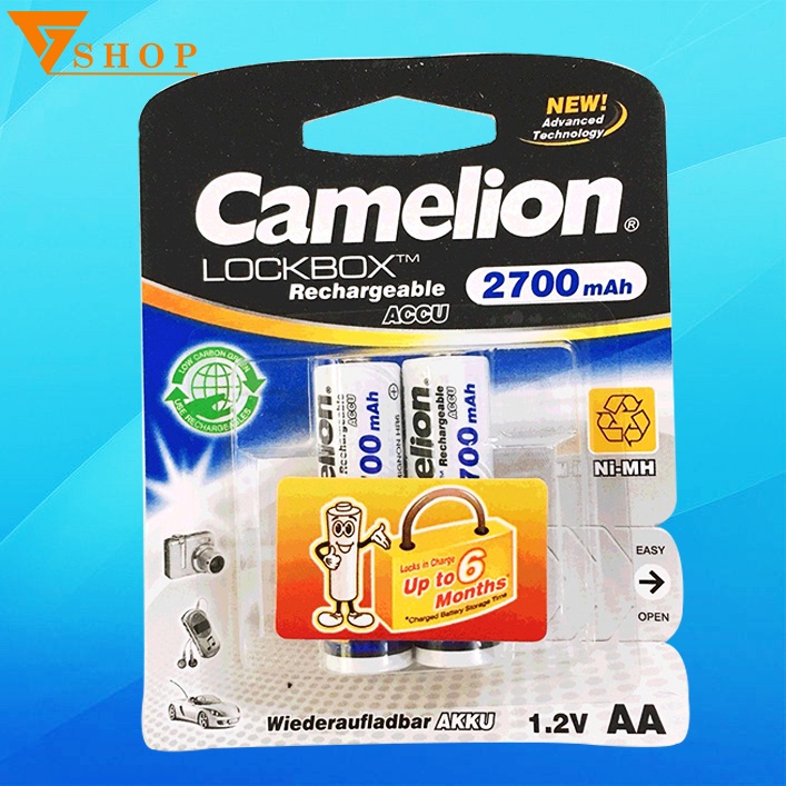1 Vỉ Pin Sạc AA Camelion 2700mAh Chính Hãng
