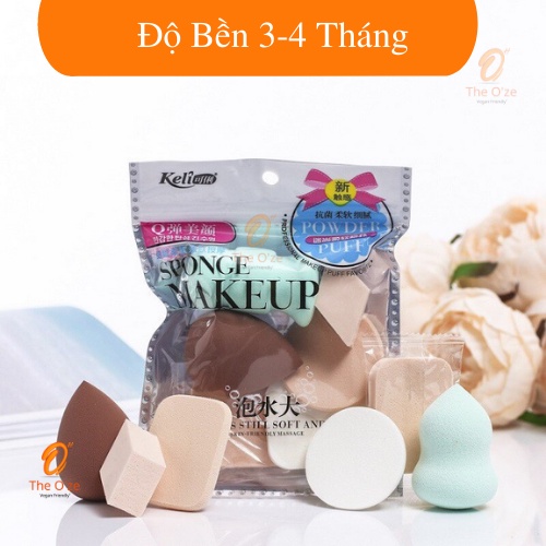 Set 6 Mút Trang Điểm Tán Nền - Combo 6 Mút DặmTrang Điểm, Make Up KELI