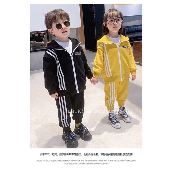 Bộ thể thao cho bé, hàng cao cấp giá tốt ️- Bộ Adidas thể thao nỉ da cá cao cấp cho bé K076