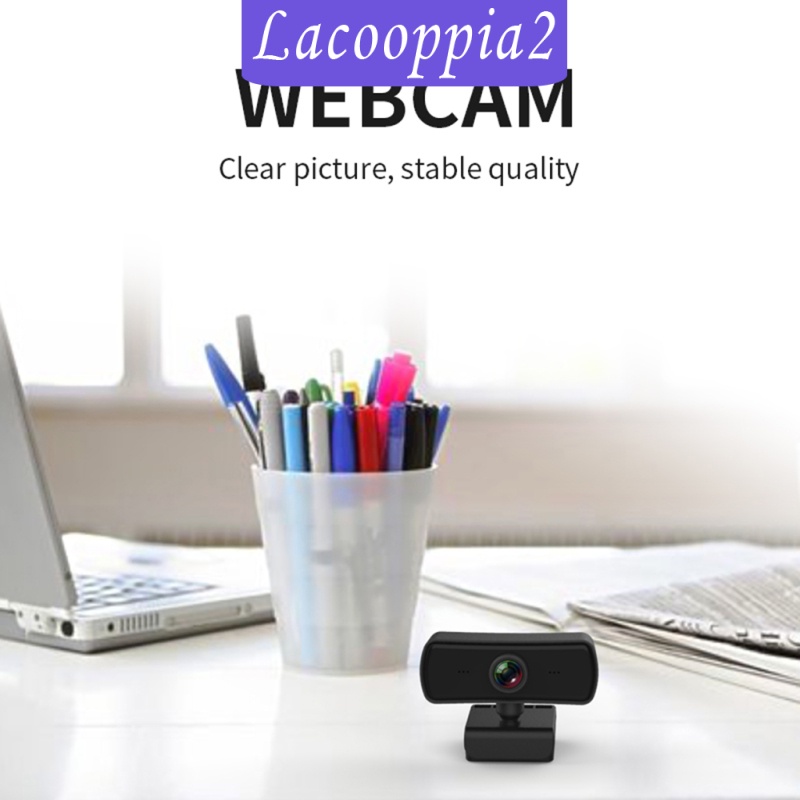 [LACOOPPIA2] Digital 1440P HD Webcam 2K USB 2.0 Camera Cam Video Recording Built-in Mic