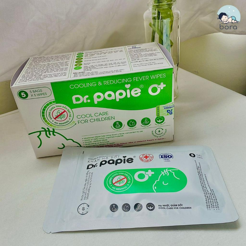 Khăn lau hạ sốt Dr Papie chính hãng