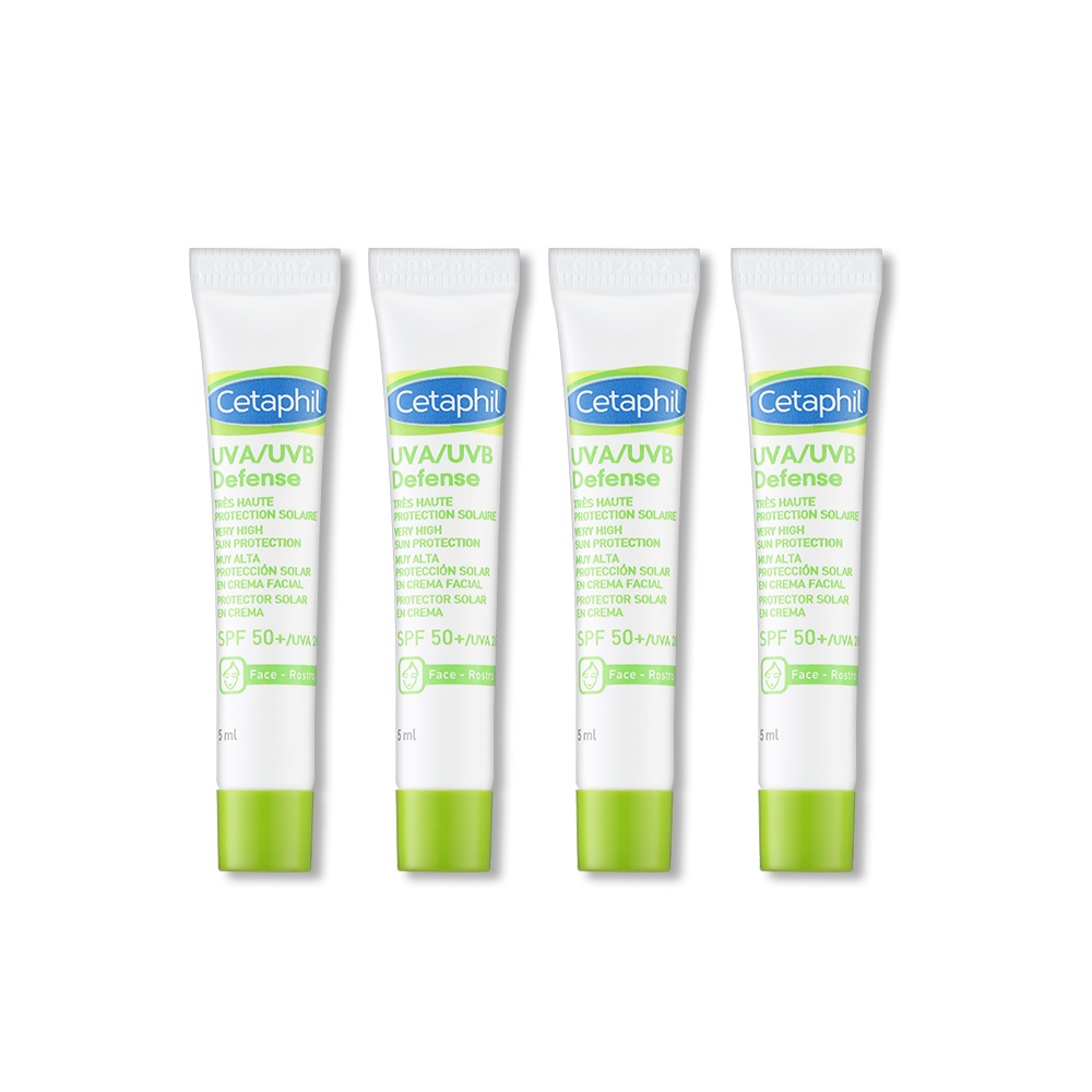 [Gift date 12/2022] Combo 4 kem chống nắng Cetaphil Uva/Uvb Defense Very High Suncreen Protection SPF50+/UVA28 5ml
