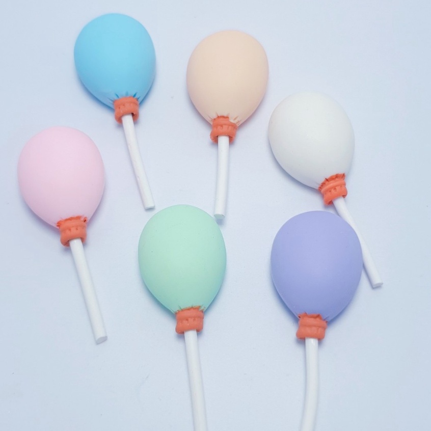 Sticker trang trí giày nhựa lỗ / nút gắn hkdesign mẫu hình bóng bay nhiều màu gắn sục dép quai ngang (6k/ 1 cái)