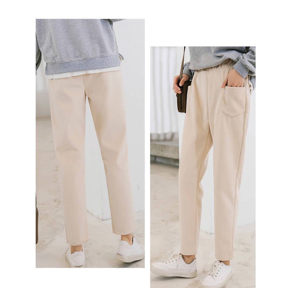 Quần baggy nhung tăm cho nữ 1710BG
