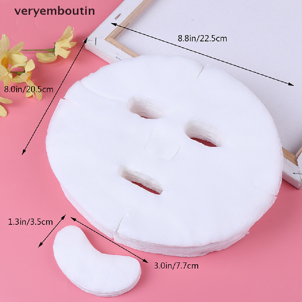 Bộ 100 Mặt Nạ Giấy Cotton Không Dệt Dùng Một Lần Tiện Dụng