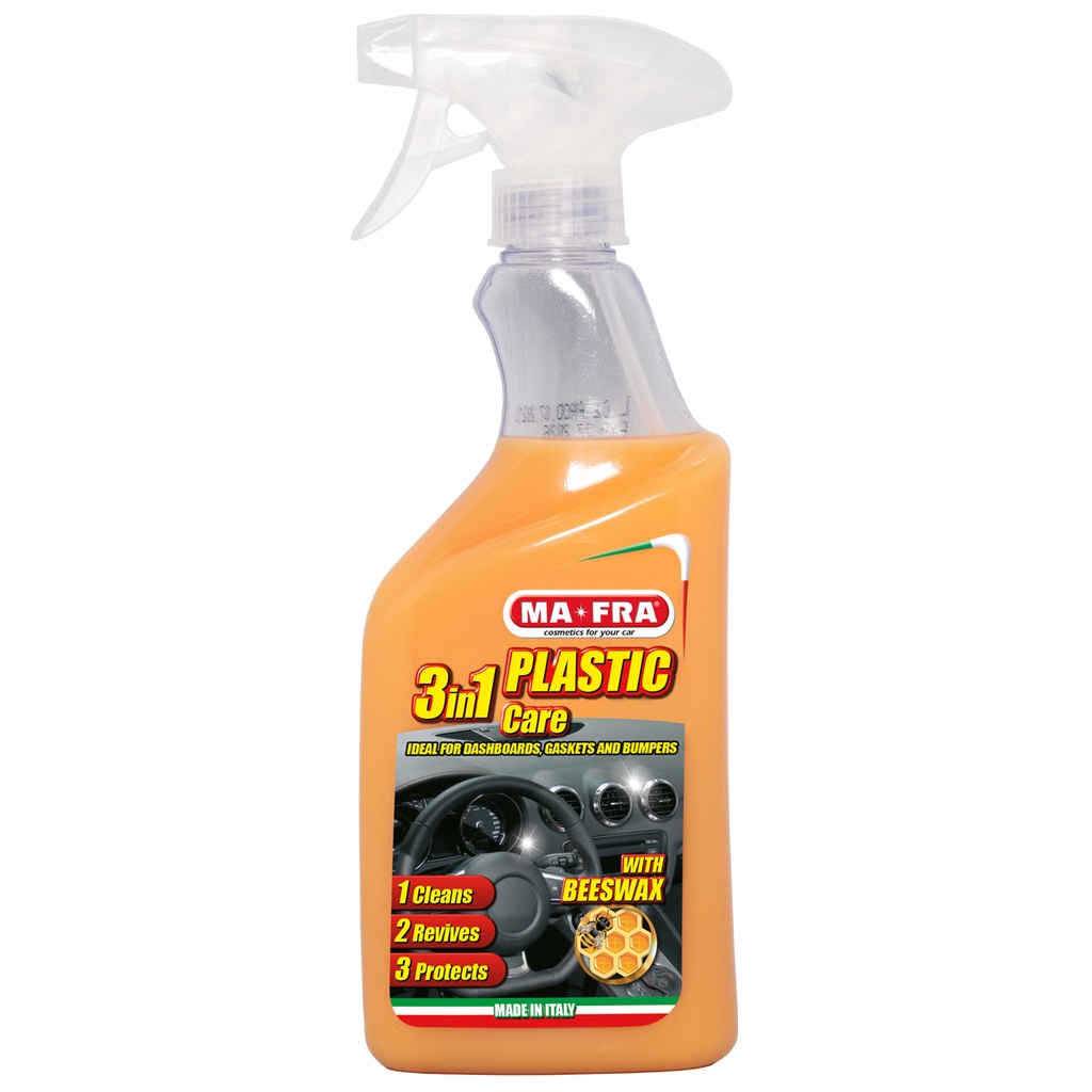 Chai vệ sinh chi tiết, làm bóng, dưỡng nhựa bằng sáp Ong Mafra Plastic Care 3 in 1