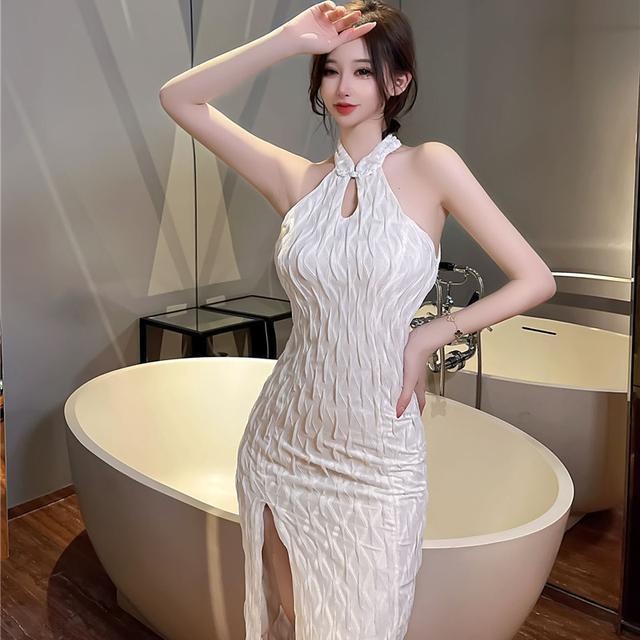 Đầm Sườn Xám Cách Tân Xẻ Tà Thời Trang Mùa Hè Cho Nữ