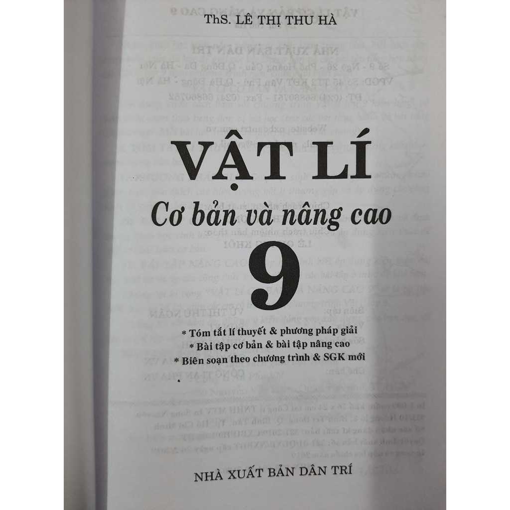 Sách - Vật lí cơ bản và nâng cao 9