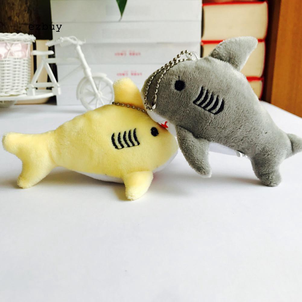 Thú nhồi bông hình cá mập 12cm dùng trang trí móc khóa xinh xắn