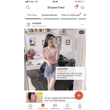 Áo len croptop nữ chất len mongtoghi mùa thu SatSun