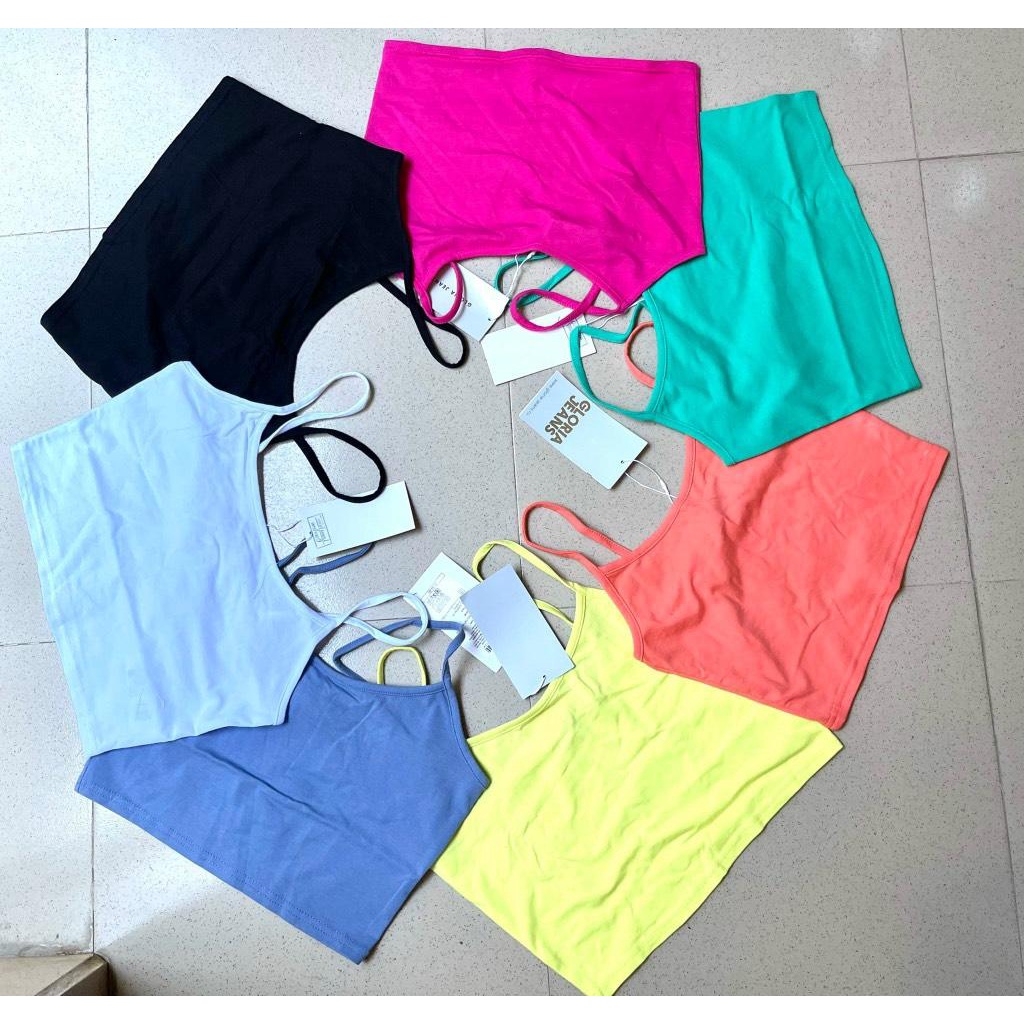 Áo 2 dây croptop trơn GLORIA
