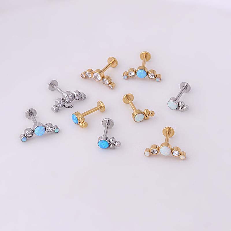 1 Khuyên Xỏ Tai Bằng Thép Không Gỉ Cá Tính