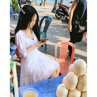 Đầm Dáng Xòe Xếp Ly Tiểu Thư