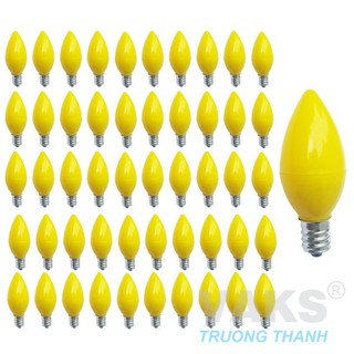 Bộ 50 bóng đèn led trái ớt tiết kiệm điện VAKS V-OTY (Vàng), 1W, sáng mạnh, SX tại Việt Nam