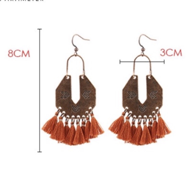 Bông tai tua rua phong cách du mục- Khăn turban