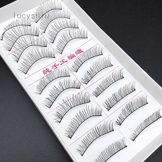 (Hàng Mới Về) Set 10 Cặp Lông Mi Giả Handmade Tự Nhiên Thời Trang Cho Nữ