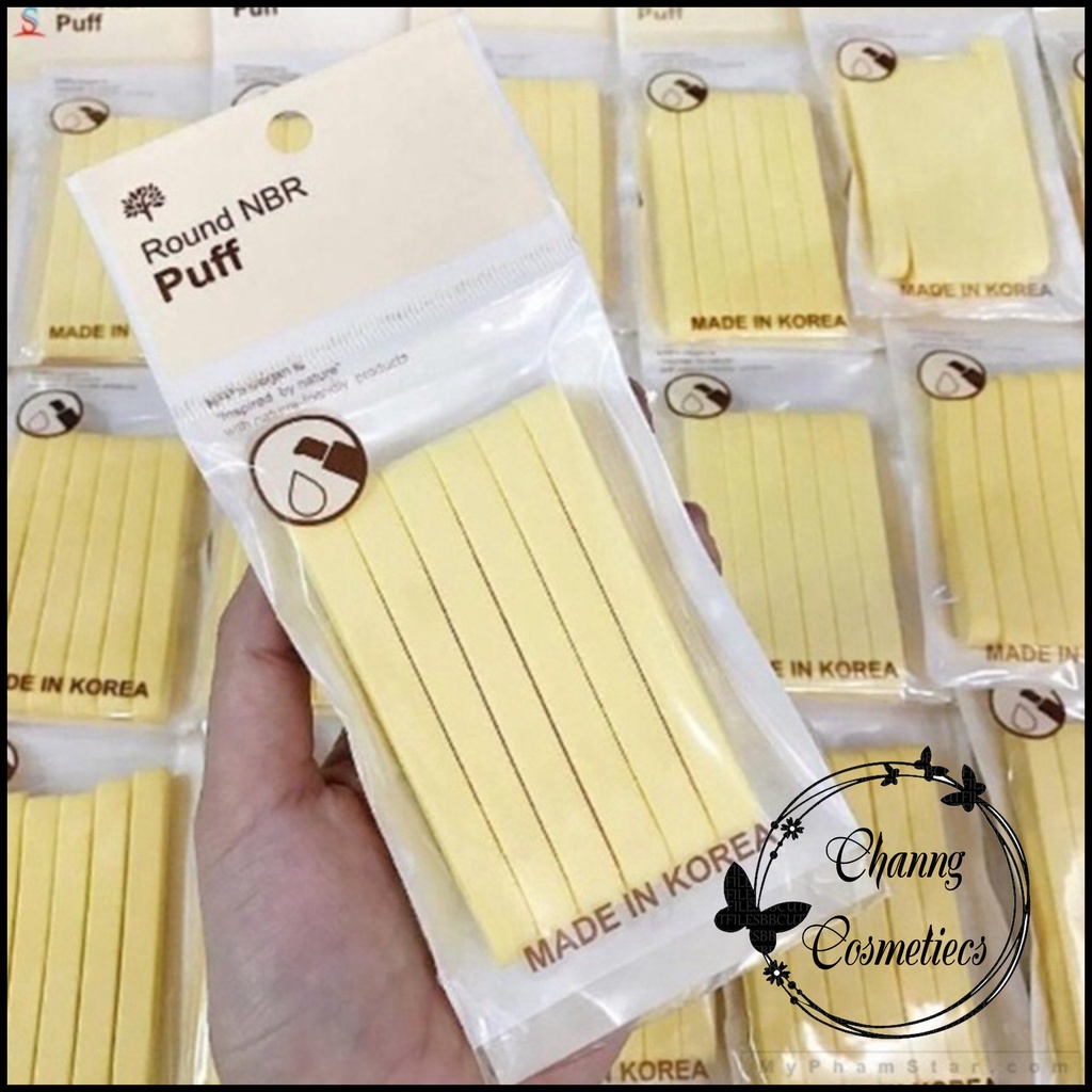 Bông nén rửa mặt Round Nbr Puff