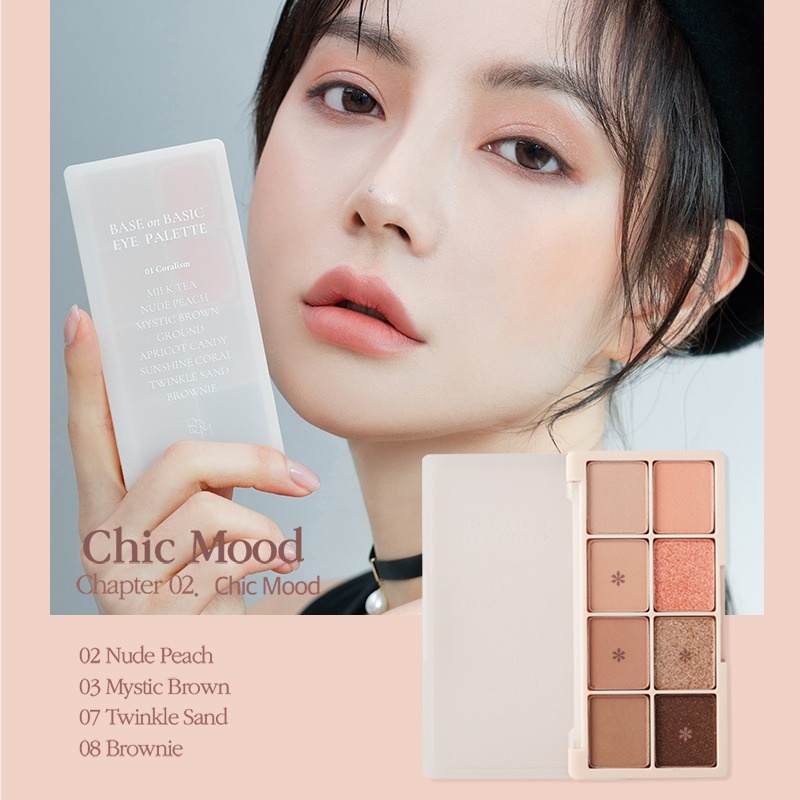 Bảng Phấn Mắt 8 Ô B.O.M Base On Basic Eye Palette 12g