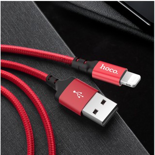 CÁP SẠC DÂY DÙ HOCO X14 DÀI 2M - Lightning cho iPhone iPad