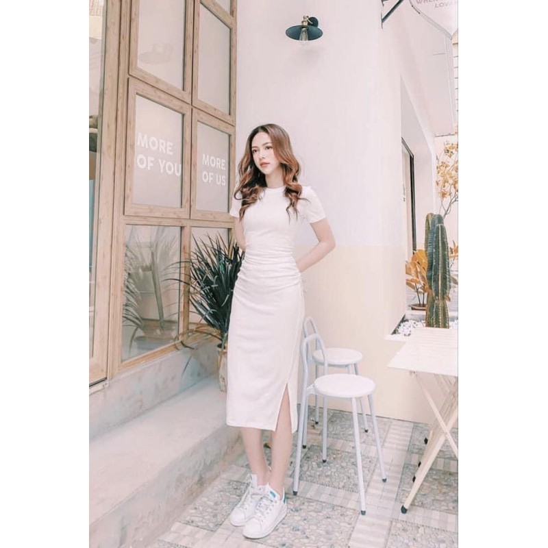 [Mã SKAMA06 giảm 8% tối đa 50K đơn 250K] Váy body nhún eo tôn dáng