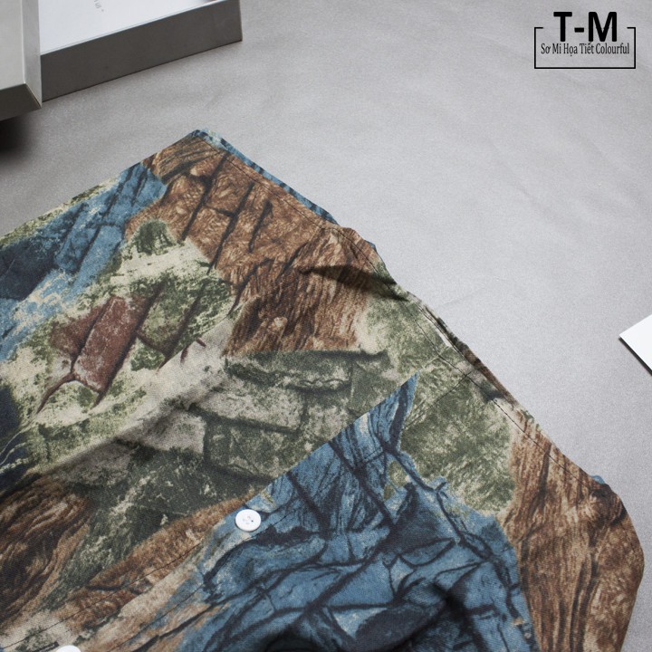 [Mã AOSOMT5 hoàn 15% tối đa 30k xu đơn 99k] Áo sơ mi hoạ tiết Colourful tay ngắn nam thoáng mát, không nhăn | BigBuy360 - bigbuy360.vn