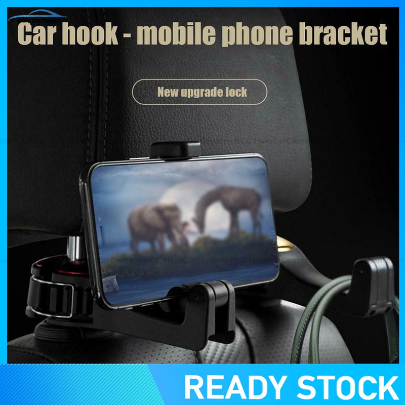 Móc treo đồ có kẹp gắn điện thoại di động dùng trong xe hơi