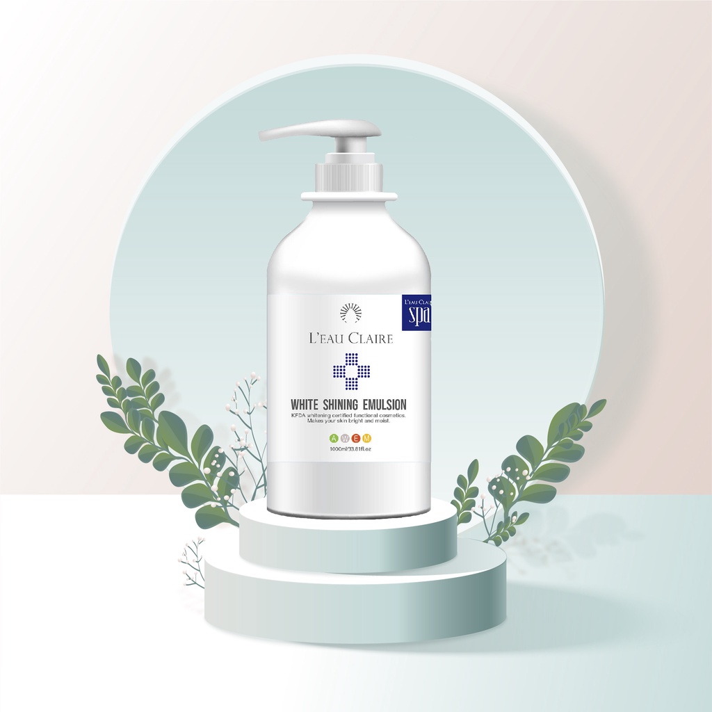 Kem dưỡng trắng sáng da L'eau Claire White Shining Emulsion 1000ml