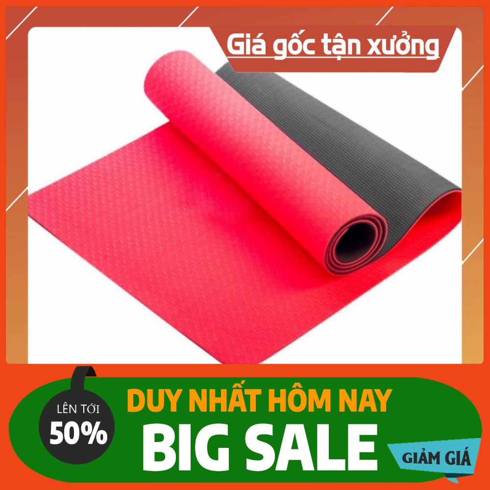 [FreeShip - deal sock] THẢM TẬP YOGA TPE CAO CẤP 2 LỚP DÀY 6MM