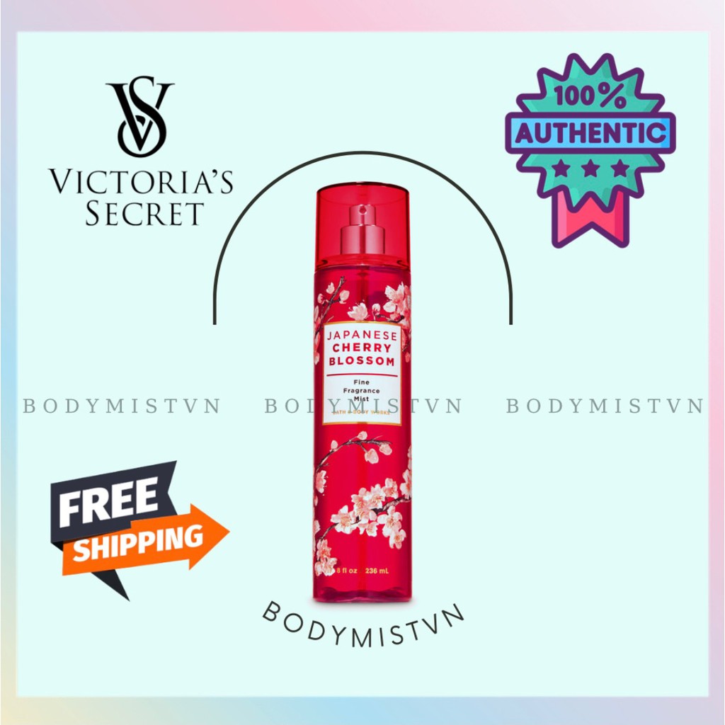 🤎 𝐁𝐨𝐝𝐲𝐦𝐢𝐬𝐭𝐯𝐧 - Xịt thơm Có Nhũ Bath and Body Works - Japanese Cherry Blossom 🍋🥥🍒🍑 🤎