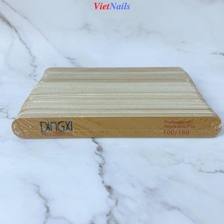 Lốc 50 dũa mỏng dingxi da bò dũa móng tay nhám hàn 100/180