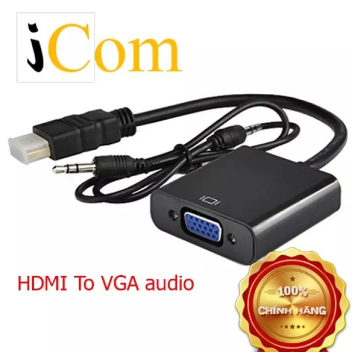 Cáp chuyển HDMI to VGA có Âm Thanh Full HD 1080P