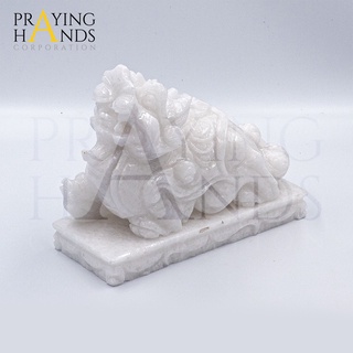 Tượng tỳ hưu đá cẩm thạch trắng | tượng phong thuỷ