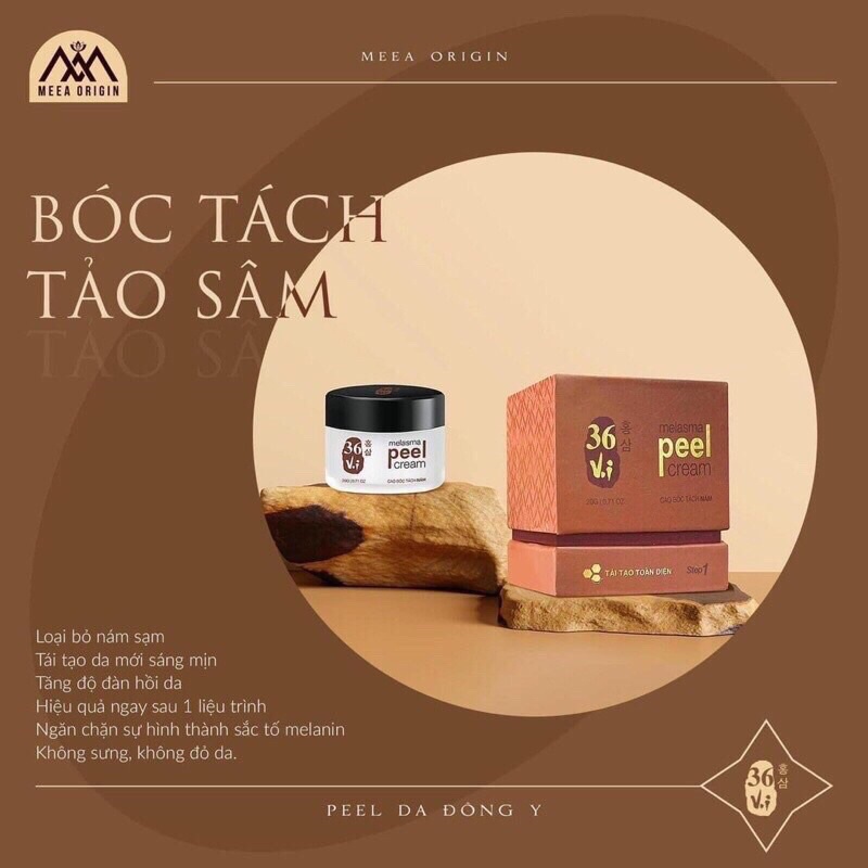 Peel Da Tảo Sâm Meea - Peel Da Bóc Tách Nám Tảo Sâm , Peel Da Đông Y Thảo Dược 36 vị - Melasma Peel Cream