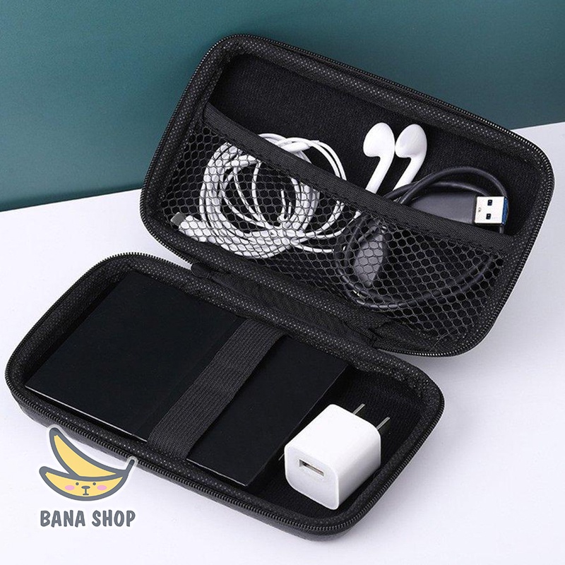 Bóp hộp túi đựng tai nghe dây cáp sạc phụ kiện nhỏ gọn
