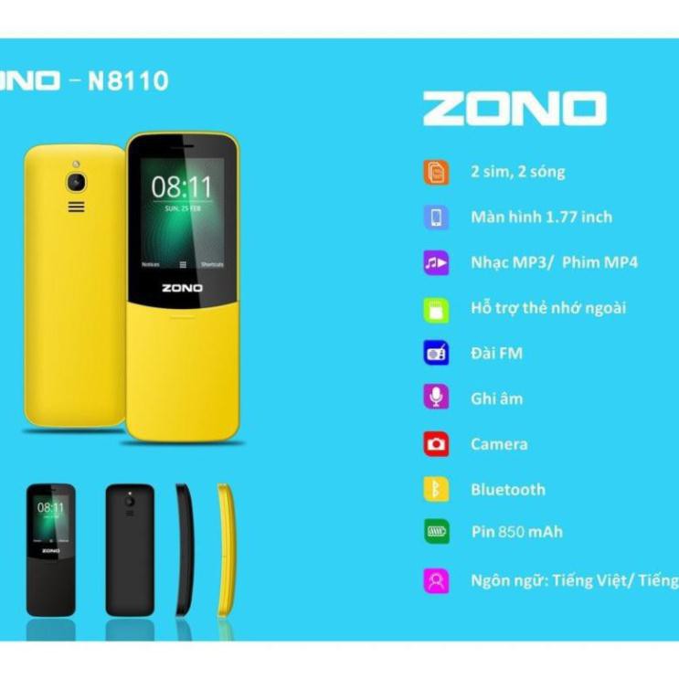 Điện thoại di động ZONO N8110 (2.4inch) 2 Sim - Bảo hành 12 tháng