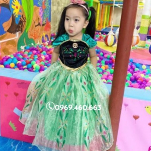 Bộ Siu Tập các Váy Đầm Elsa, Anna, Bạch Tuyết, Sofia, Bela, Pony, Công Chúa Ngủ Trong Rừng Cho Bé Gái Đáng Yêu