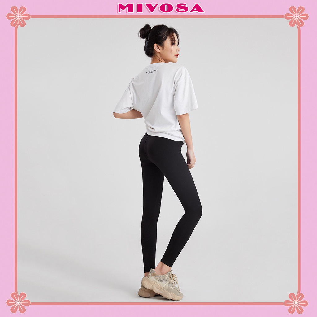  Quần legging nữ dài quần legging nâng mông cạp cao SPORT thể thao MIVOSA LE001 | BigBuy360 - bigbuy360.vn