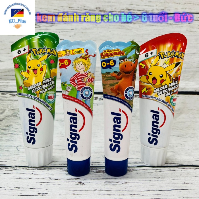 Kem đánh răng Signal cho bé &gt; 6 tuổi 75ml - Đức - bạc hà nhẹ
