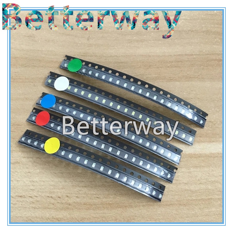 5 màu x20pcs = 100 chiếc SMD 0805 led kit Đỏ / Xanh / Xanh / Vàng / Trắng LED Diode KIT Betterway